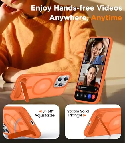 Temdan Magnetic iPhone 13 Pro Max Case bilan mos, [Oʻrnatilgan koʻrinmas tirgak][MagSafe bilan mos][Harbiy darajadagi zarbga chidamli] iPhone 13 Pro Max 6.7