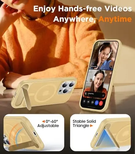 Temdan Magnetic iPhone 14 Pro Max bilan mos keladi, [Oʻrnatilgan koʻrinmas tirgak] [MagSafe bilan mos keladi] [Harbiy darajadagi zarbga chidamli] iPhone 14 Pro Max 6.7