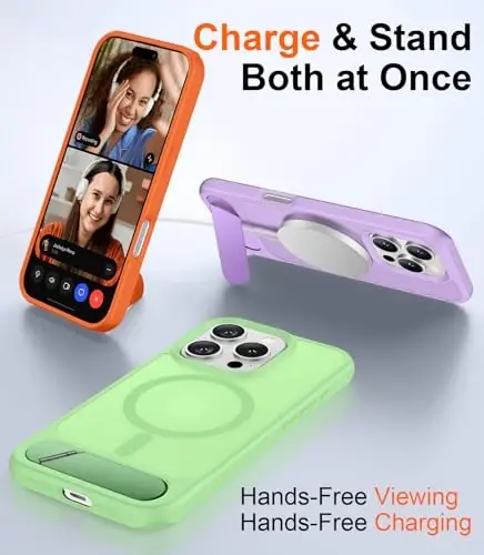 Temdan Magnetic iPhone 16 Pro Case bilan mos, [O'rnatilgan ko'rinmas tirgak][MagSafe bilan mos][Harbiy darajadagi zarbga chidamli] iPhone 16 Pro 6.3