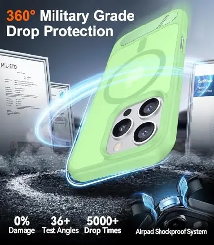 Temdan Magnetic iPhone 16 Pro Case bilan mos, [O'rnatilgan ko'rinmas tirgak][MagSafe bilan mos][Harbiy darajadagi zarbga chidamli] iPhone 16 Pro 6.3