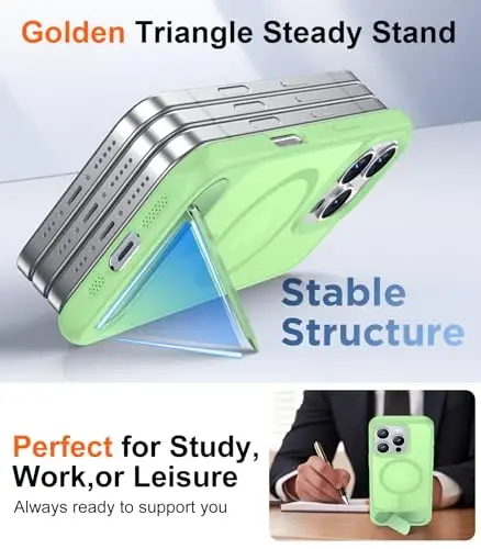 Temdan Magnetic iPhone 16 Pro Case bilan mos, [O'rnatilgan ko'rinmas tirgak][MagSafe bilan mos][Harbiy darajadagi zarbga chidamli] iPhone 16 Pro 6.3