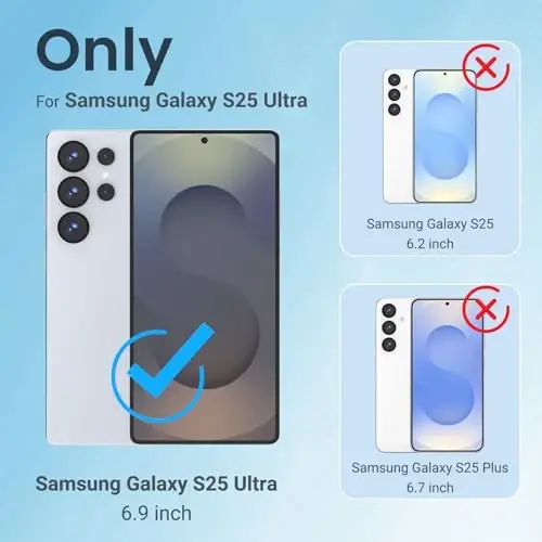Temdan Samsung Galaxy S25 Ultra G'ilofi Shaffof, [Simsiz Quvvatlash] [Sarg‘aymaydigan] [Harbiy Darajadagi Himoya] Samsung Galaxy S25 Ultra uchun Zarbaga chidamli Yupqa Magnit Telefon G'ilofi, Shaffof - 2