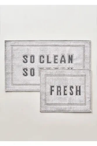 Clean Fresh Paspas Takımı Beyaz (60x100 - 50x60 cm. ) 