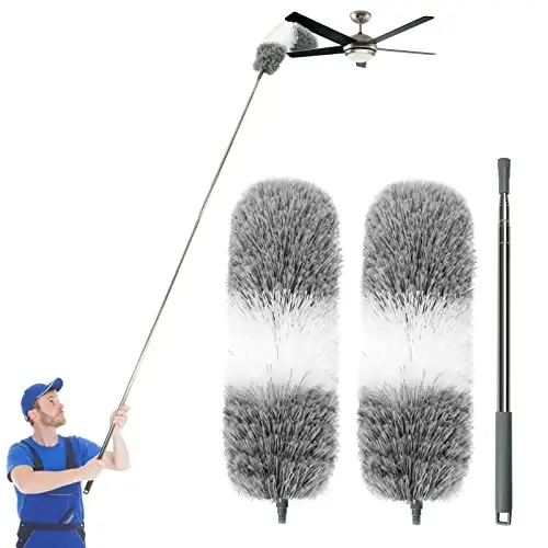 Microfiber Feather Dusters for Cleaning, Extendable Duster with 110