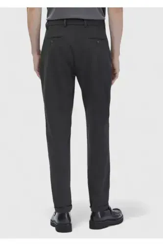 Темно-серые прямые трикотажные брюки Regular Fit Casual - 5