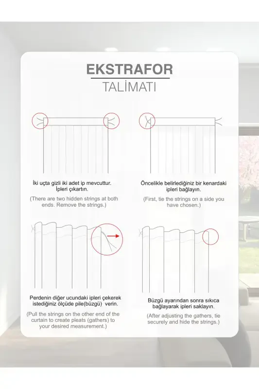 Тёмно-серый льняной вид однотонной тюлевой занавески, не требующей глажки - ТЁМНО-СЕРЫЙ - 4