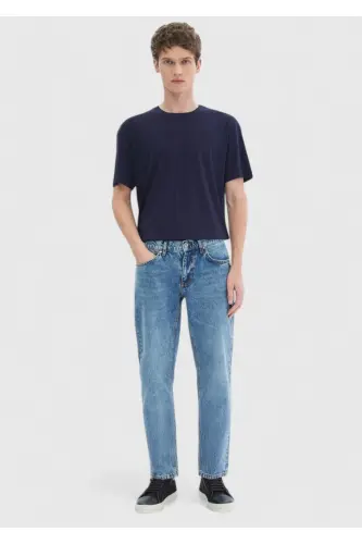 Темно-синяя футболка с круглым вырезом. - RAMSEY (1)