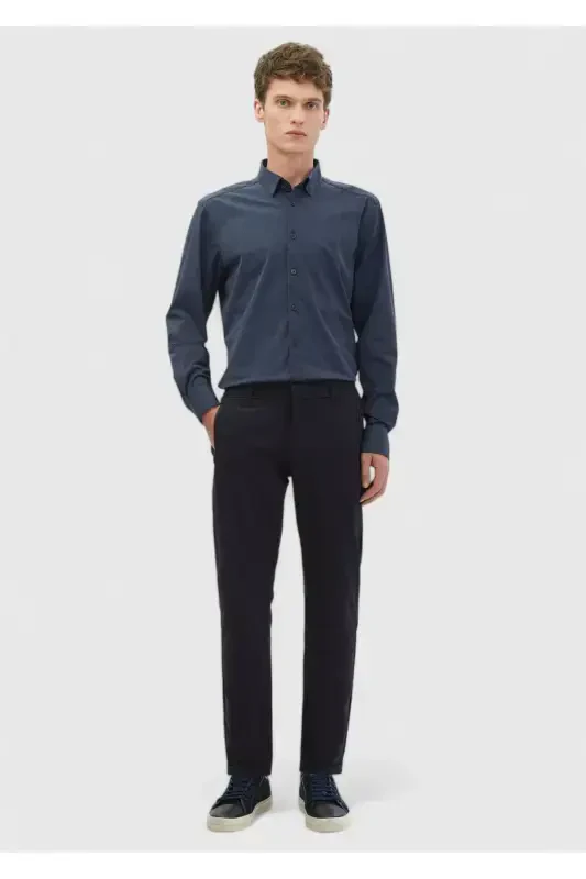 Темно-синие спортивные брюки прямого кроя повседневного стиля - RAMSEY