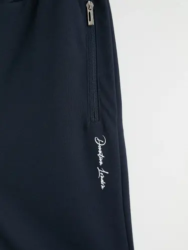 Темно-синие стандартные мужские брюки-джоггеры-Темно-синий - 7