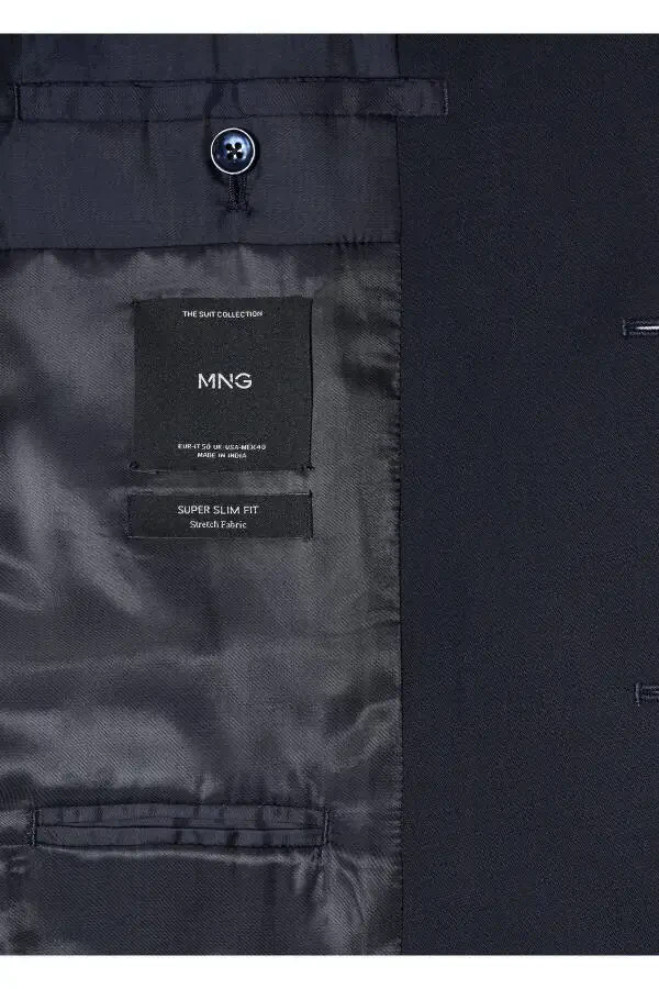 Тёмно-синий мужской блейзер, куртка 47050659 - 7