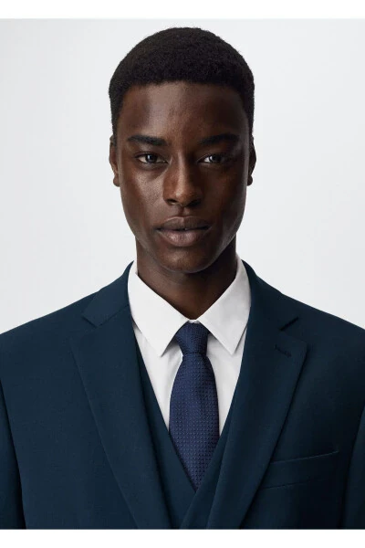 Темно-синий мужской пиджак блейзер - 5