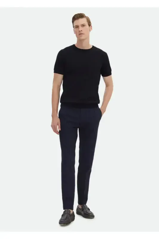 Темно-синий велосипедный воротник прямой вязки 100% хлопка трикотаж - 2