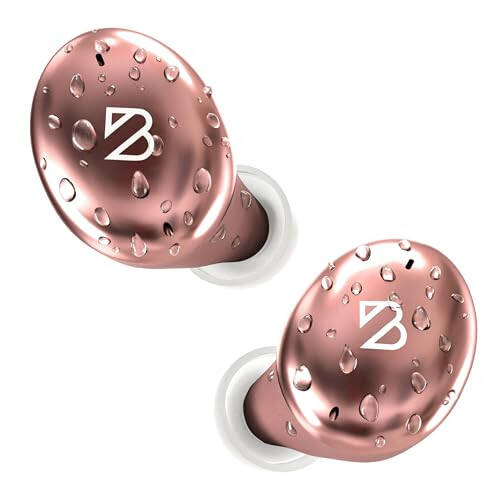 Tempo 30 Wireless Earbuds for Small Ears with Premium Sound, Comfortable Bluetooth Ear Buds for Women and Men, Rose Gold Pink Earphones for Small Ear Canals with Mic, Sweatproof, Long Battery, Bass - 6