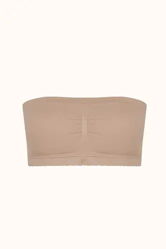 Ten Rengi Basic Straplez Balensiz Sütyen - Ten - 5