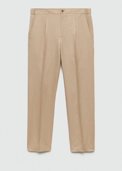 Tencel Linen Pleated Pants - 1