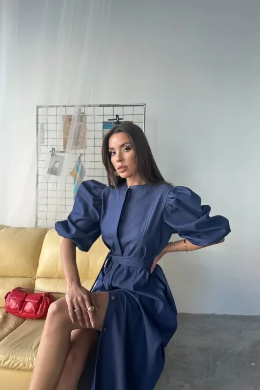 TENCEL QOVUN QO'L KO'YLAK - Indigo - 4