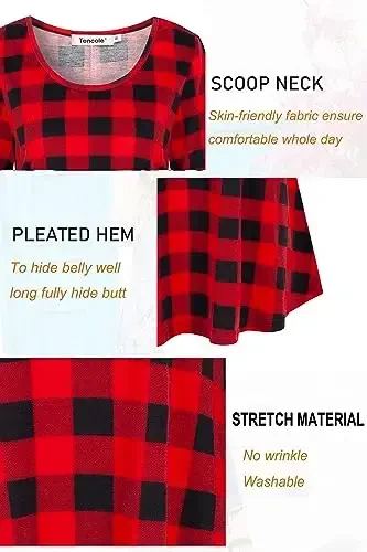 Tencole 3/4 Sleeve Shirts for Women Dressy Tunic Tops Casual Wear with Floral - 4