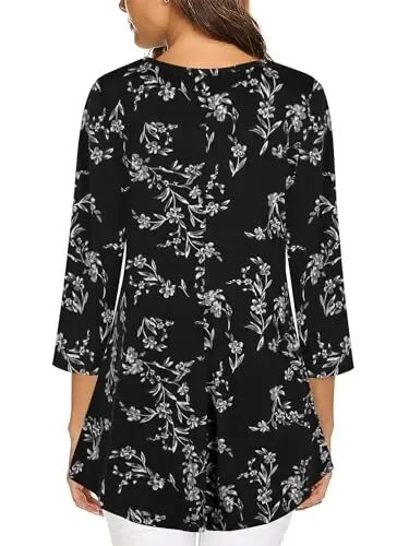 Tencole Womens 3/4 Sleeve Tunic Tops Business Casual Dressy Flowy Loose Fit | Lightweight fabric skims tummy, pairs with leggings or jeans, Wrinkle-free, easy care for office, church, travel, vacation - 5