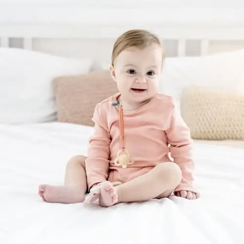 Tender Babe o'g'il va qiz bolalar uchun silikon so'rg'ich tutqichlari, to'qilgan arqonli moslashuvchan dizayn, tish chiqarayotgan chaqaloqlar uchun so'rg'ich ushlagichlar, yangi tug'ilgan chaqaloqlar uchun xavfsiz (6 dona) - TENDER (1)