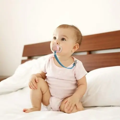 TenderBabe Silicone Pacifier Clip Holder for Baby Girls and Boys, Pack of 6 Soft Flexible Paci Binky Clips with One Piece Design - 6