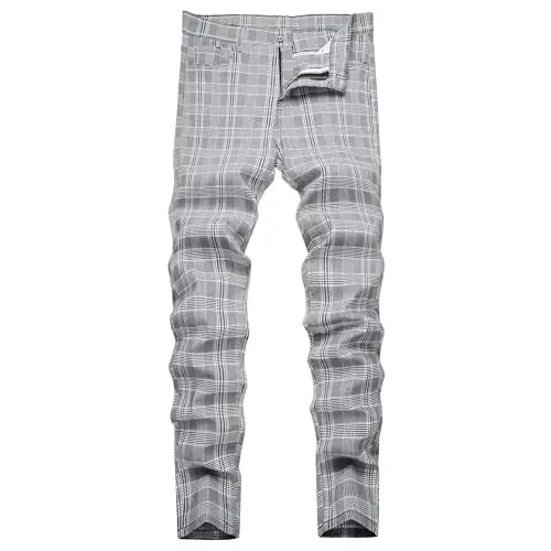 TENGINE erkaklar uchun katakli shim, erkaklar uchun tor stretch tor Chino Golf Business kundalik shim - MODAZONE