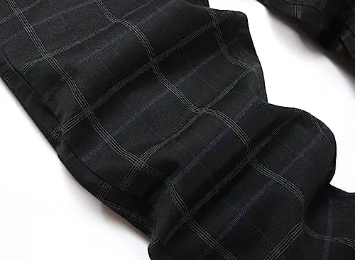 TENGINE erkaklar uchun katakli shimlar, erkaklar uchun tor torli slim fit chinos golf biznes kostyumi kundalik shimlar - 4