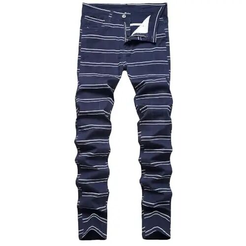 TENGINE Plaid Pants for Men, Mens Skinny Stretch Slim fit Chinos Golf Business Dress Casual Pants - TENGINE