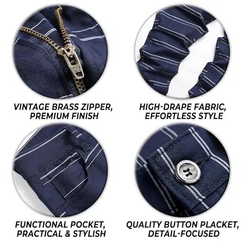 TENGINE Plaid Pants for Men, Mens Skinny Stretch Slim fit Chinos Golf Business Dress Casual Pants - 4