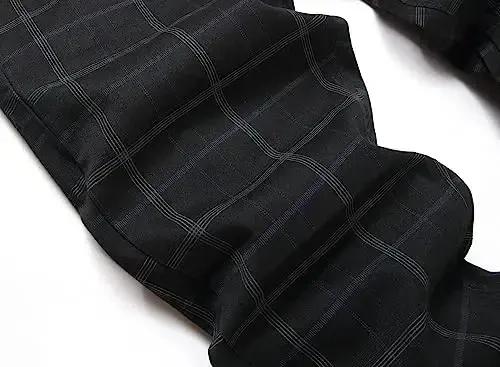 TENGINE Plaid Pants for Men, Mens Skinny Stretch Slim fit Chinos Golf Business Dress Casual Pants - 4