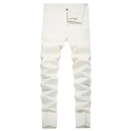 TENGINE Plaid Pants for Men, Mens Skinny Stretch Slim fit Chinos Golf Business Dress Casual Pants - 1