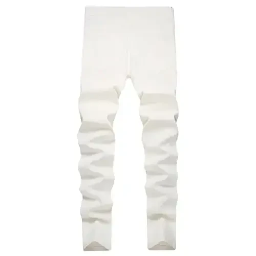 TENGINE Plaid Pants for Men, Mens Skinny Stretch Slim fit Chinos Golf Business Dress Casual Pants - TENGINE (1)