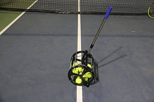 Tennis Ball Hopper for Tennis Coaches and Players, Schools and Clubs, Tennis Court Equipment/Accessory (55 Balls Capacity Wheel Roll-Over) - 5