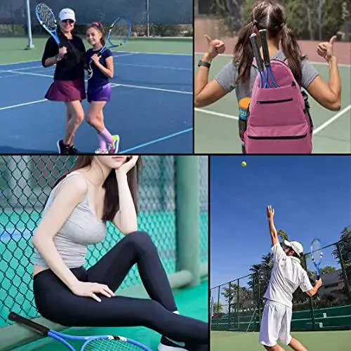 Tennis Rackets 2 Players Recreational for Beginners, Pre-Strung 27 Inch Light Adult Racquet Set for Women Men with Tennis Balls, Overgrips and Carry Bag - 6