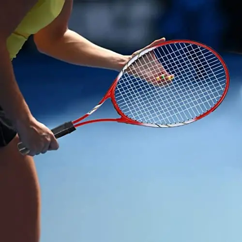 Tennis Rackets 2 Players Recreational for Beginners,Pre-Strung 27 Inch Light Adult Racquet Set for Women Men with Tennis Balls,Overgrips and Carry Bag - 7