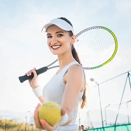 Tennis Raket Oldindan Tortilgan Yengil 27 Dyumli Raketka Erkaklar Ayollar Talabalar uchun Rekreatsion Katta Raketkalar To'plami, Sharlar, Sumka va Qo'shimcha tutqichlar bilan - 5