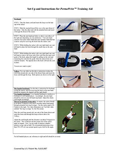 Tennis Swing Wrist Training Aid for Forehands, Backhands, Volleys and Serves - PermaWrist - 7