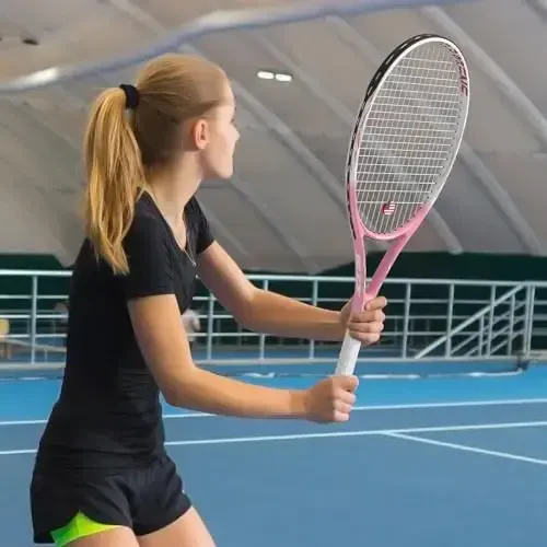 Теннисные ракетки для взрослых 27 дюймов Набор теннисных ракеток В комплекте теннисная ракетка Теннисные мячи Намотки Виброгасители Теннисная сумка - 6