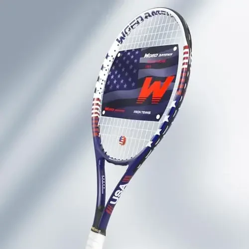 Теннисные ракетки для взрослых 27 дюймов Теннисные ракетки в комплекте Теннисная ракетка Теннисные мячи Намотки Виброгасители Теннисная сумка - 6