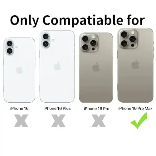 TENOC Чехол для телефона, совместимый с iPhone 16 Pro Max, прозрачный противоударный защитный бампер, тонкий чехол для 6,9 дюймов - TENOC (1)