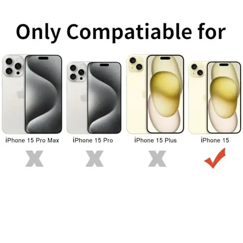 TENOC Phone Case Compatible with iPhone 15, Glitter Case Clear Sparkling Protective Bumper Cute Cover for Girls Women - 2