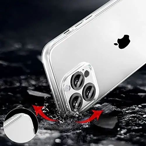 TENOC Phone Case Compatible with iPhone 15 Plus, Clear Case Shockproof Protective Bumper Slim Cover for 6.7 Inch - 3