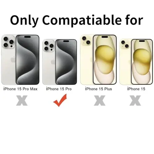 TENOC Phone Case Compatible with iPhone 15 Pro, Clear Case Shockproof Protective Bumper Slim Cover for 6.1 Inch - TENOC (1)