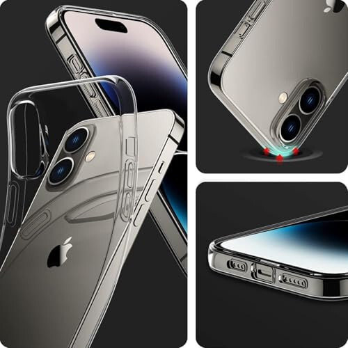 TENOC Phone Case Compatible with iPhone 16, Clear Case Shockproof Protective Bumper Slim Cover for 6.1 Inch - 3