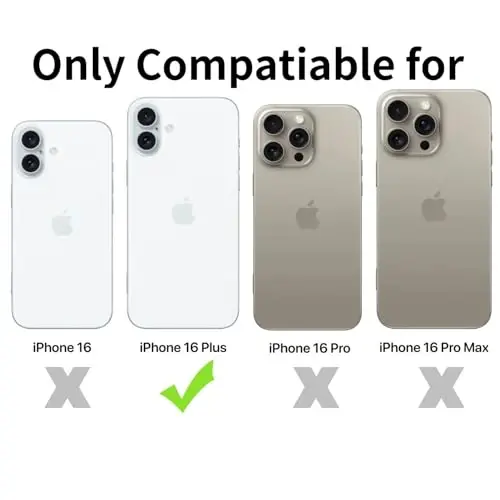 TENOC Phone Case Compatible with iPhone 16 Plus, Clear Case Shockproof Protective Bumper Slim Cover for 6.7 Inch - 1