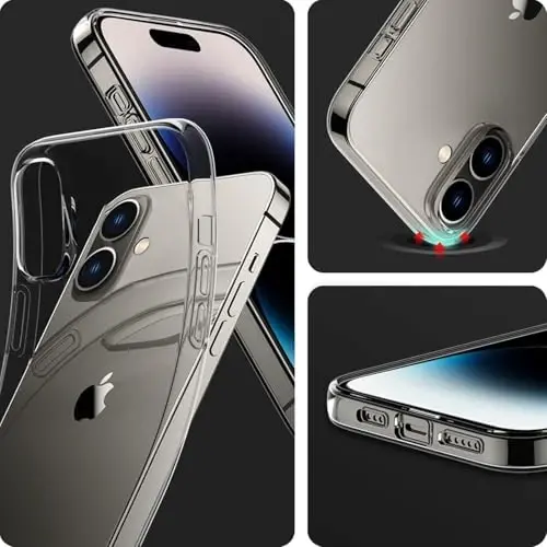 TENOC Phone Case Compatible with iPhone 16 Plus, Clear Case Shockproof Protective Bumper Slim Cover for 6.7 Inch - 3