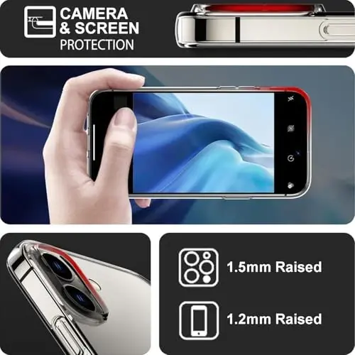 TENOC Phone Case Compatible with iPhone 16 Plus, Clear Case Shockproof Protective Bumper Slim Cover for 6.7 Inch - 4