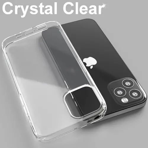 TENOC Phone Case Compatible with iPhone 16 Pro Max, Clear Case Shockproof Protective Bumper Slim Cover for 6.9 Inch - 6