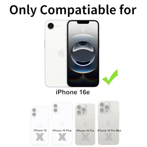 TENOC Phone Case Compatible with iPhone 16e & iPhone 17e, Glitter Case Clear Sparkling Protective Bumper Cute Cover for Girls Women - 2