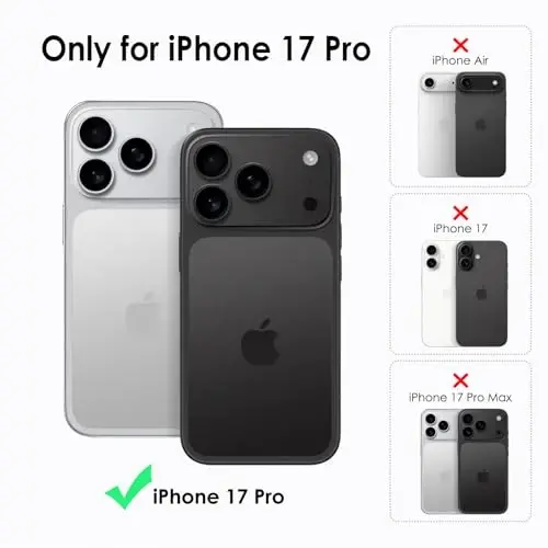 TENOC Phone Case Compatible with iPhone 17 Pro, Glitter Case Clear Sparkling Protective Bumper Cute Cover for Girls Women - 2