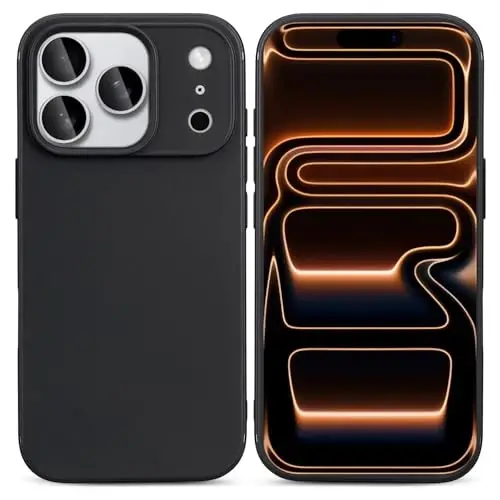 TENOC Phone Case Compatible with iPhone 17 Pro Max, Black Case Anti-Fingerprint Protective Bumper Matte Cover for 6.9 Inch - 2